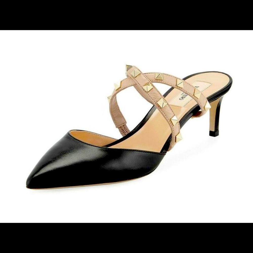 Valentino Rockstud Criss Cross Mules